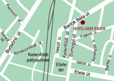 Hotel Griff Junior Budapest Map - Hotel Griff Junior - Student Hotel with discounted price in Budapest