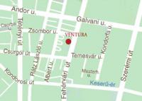 Ventura hotel Budapest - map